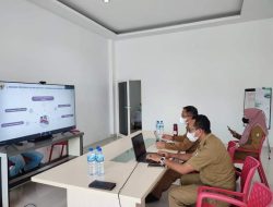 Wakil Bupati Sigi Didampingi Perwakilan Bappeda Kabupaten Sigi Menghadiri Video Conference Launching Peraturan Presiden Nomor 105 Tahun 2021