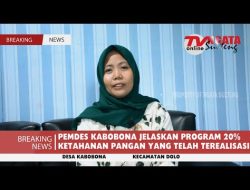 PEMDES KABOBONA JELASKAN PROGRAM 20% KETAHANAN PANGAN YANG TELAH TEREALISASI