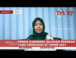 PEMDES KABOBONA JELASKAN PROGRAM YANG TEREALISASI DI TAHUN 2021