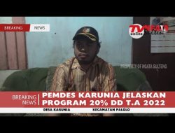PEMDES KARUNIA JELASKAN PROGRAM 20% DD T.A 2022