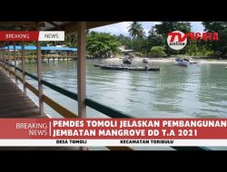 PEMDES TOMOLI JELASKAN PEMBANGUNAN JEMBATAN MANGROVE DD T.A 2021