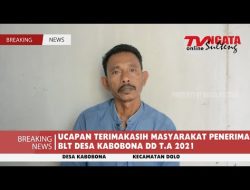 UCAPAN TERIMAKASIH MASYARAKAT PENERIMA BLT DESA KABOBONA DD T.A 2021