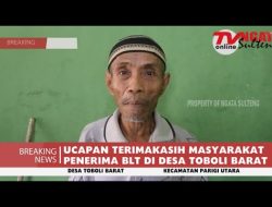 UCAPAN TERIMAKASIH MASYARAKAT PENERIMA BLT DESA TOBOLI BARAT T.A 2022