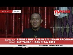 PEMDES SINEY TELAH SALURKAN PROGRAM  BLT TAHAP 1 DAN 2 T.A 2022