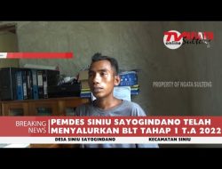 PEMDES SINIU SAYOGINDANO TELAH MENYALURKAN BLT TAHAP 1 T.A 2022