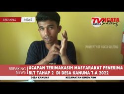 UCAPAN TERIMAKASIH MASYARAKAT PENERIMA BLT TAHAP 2  DI DESA KANUNA T.A 2022