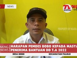 HARAPAN PEMDES BOBO KEPADA MASYARAKAT PENERIMA BANTUAN DD T.A 2022
