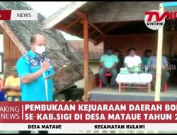 PEMBUKAAN KEJUARAAN DAERAH BOLA VOLI SE-KAB.SIGI DI DESA MATAUE TAHUN 2022