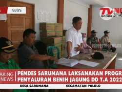 PEMDES SARUMANA LAKSANAKAN PROGRAM 20% PENYALURAN BENIH JAGUNG DD T.A 2022
