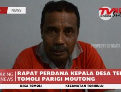 RAPAT PERDANA KEPALA DESA TERPILIH TOMOLI PARIGI MOUTONG